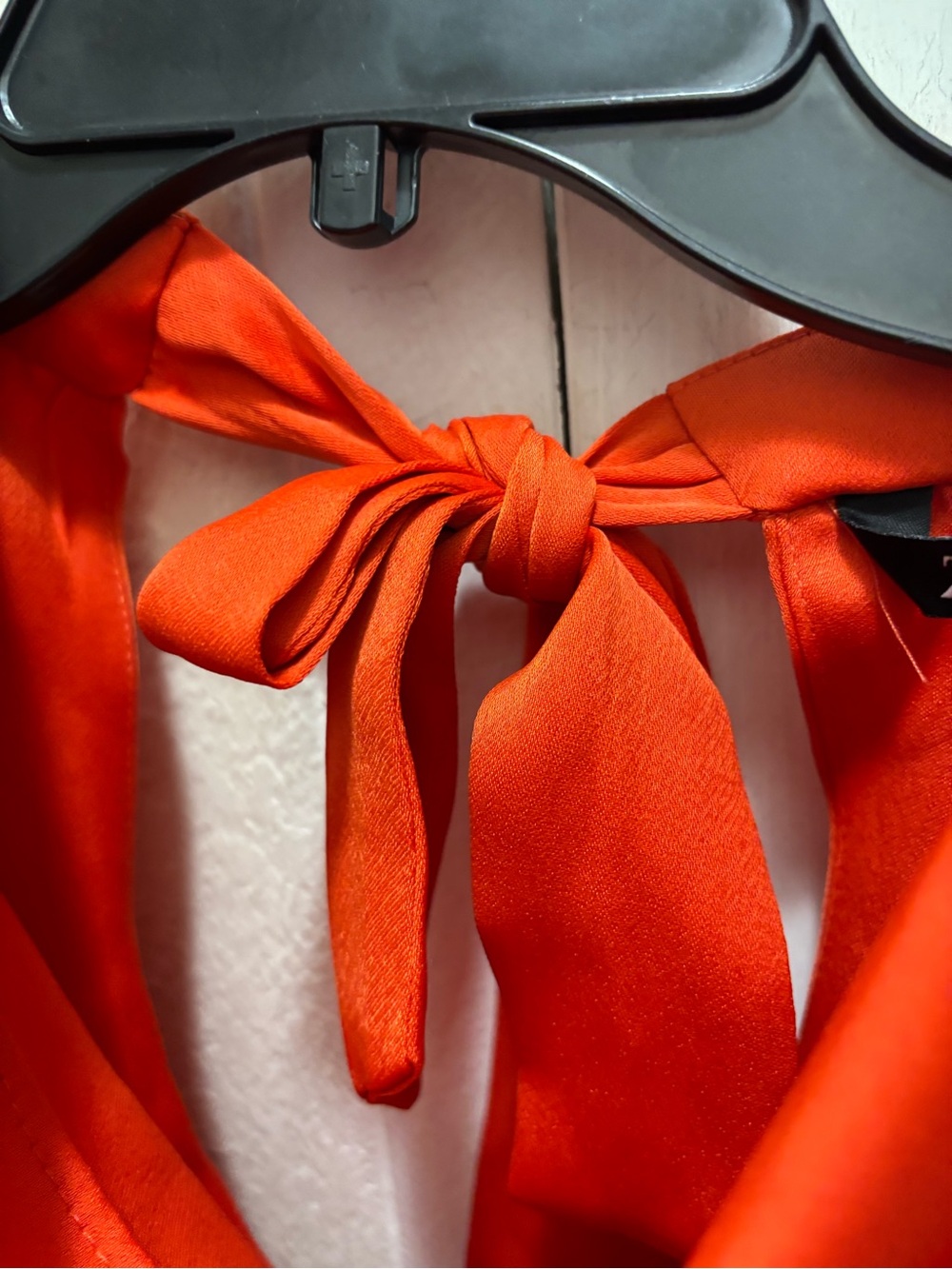 Zara orange Red Draped Neck Women’s Top - Picture 5 of 5